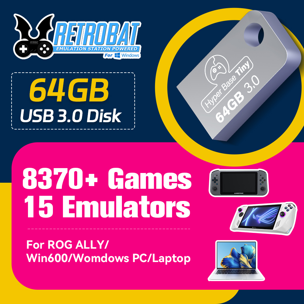 Retro Gaming Kiosk - JMachen 64 GB draagbare USB 3.0-gameharde