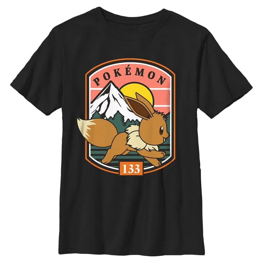 Retro Gaming T Shirt - Pokémon Anime Eevee Gedrukt T-shirt Zomer