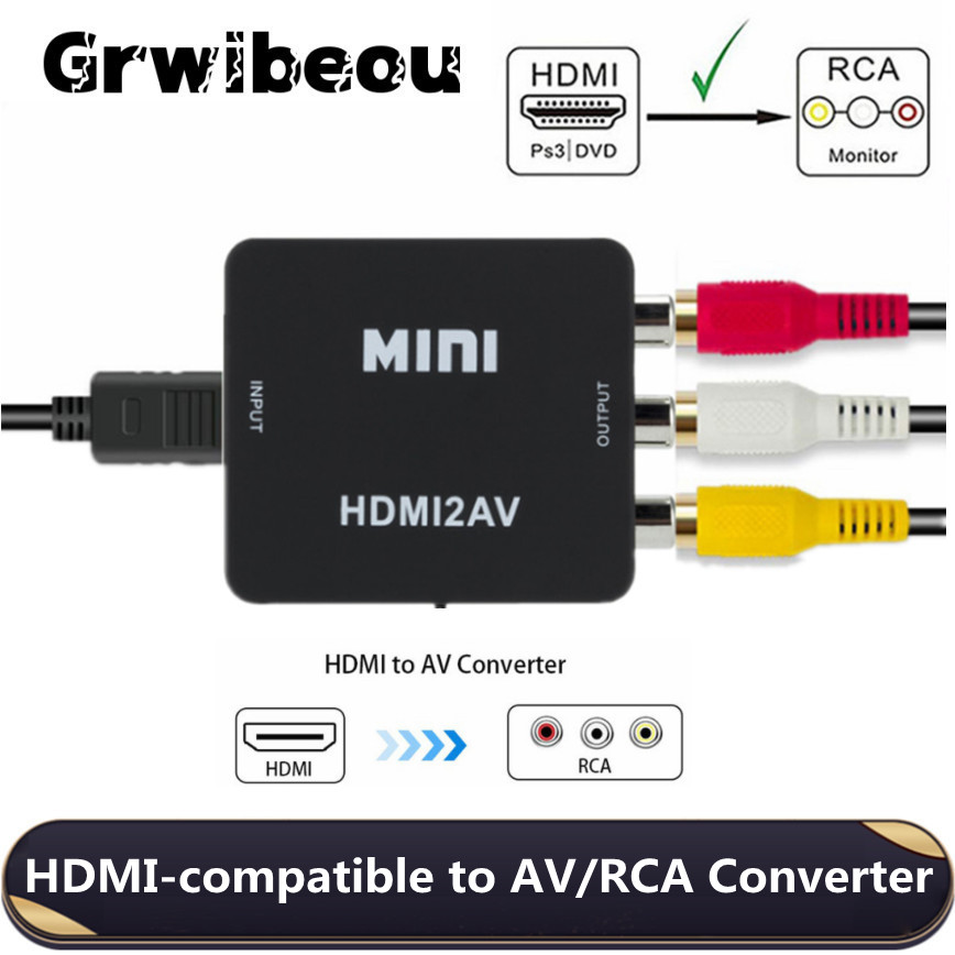 Scart To Hdmi - Grwibeou 1080P HDMI-compatibel naar RCA Converter