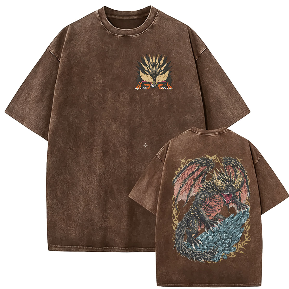 Vintage gewassen Monster Hunte - Retro Gaming T Shirt recensie en prijs