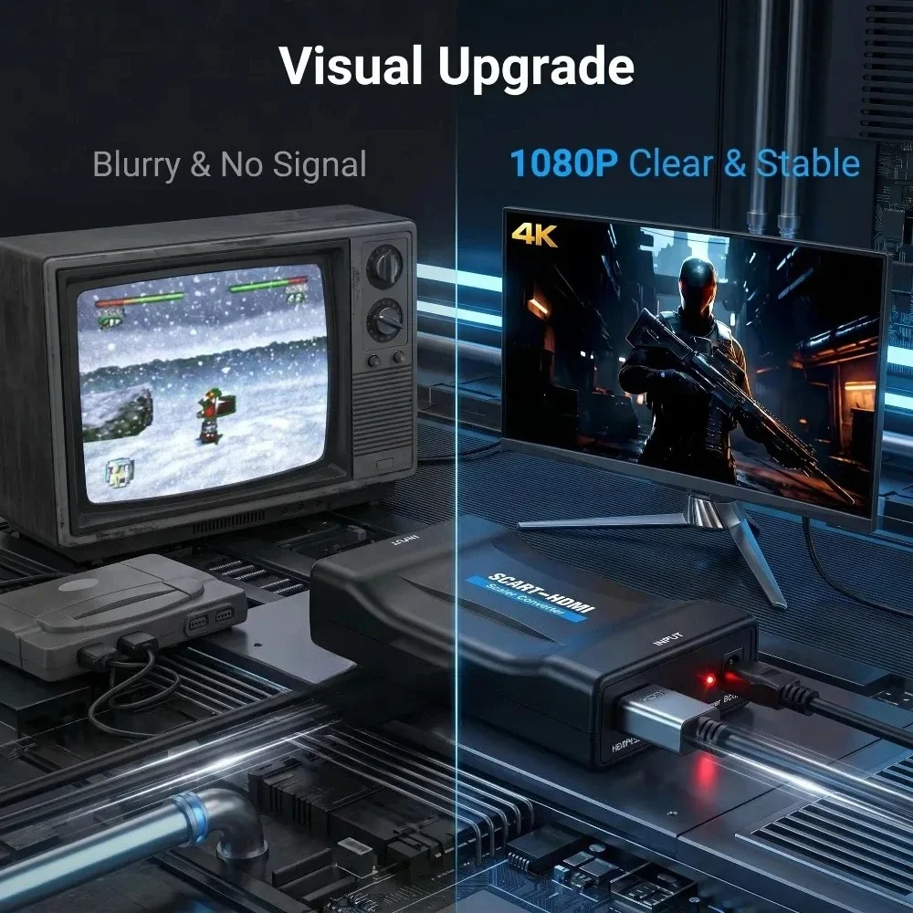 SCART naar HDMI-compatibele co - Scart To Hdmi recensie en prijs